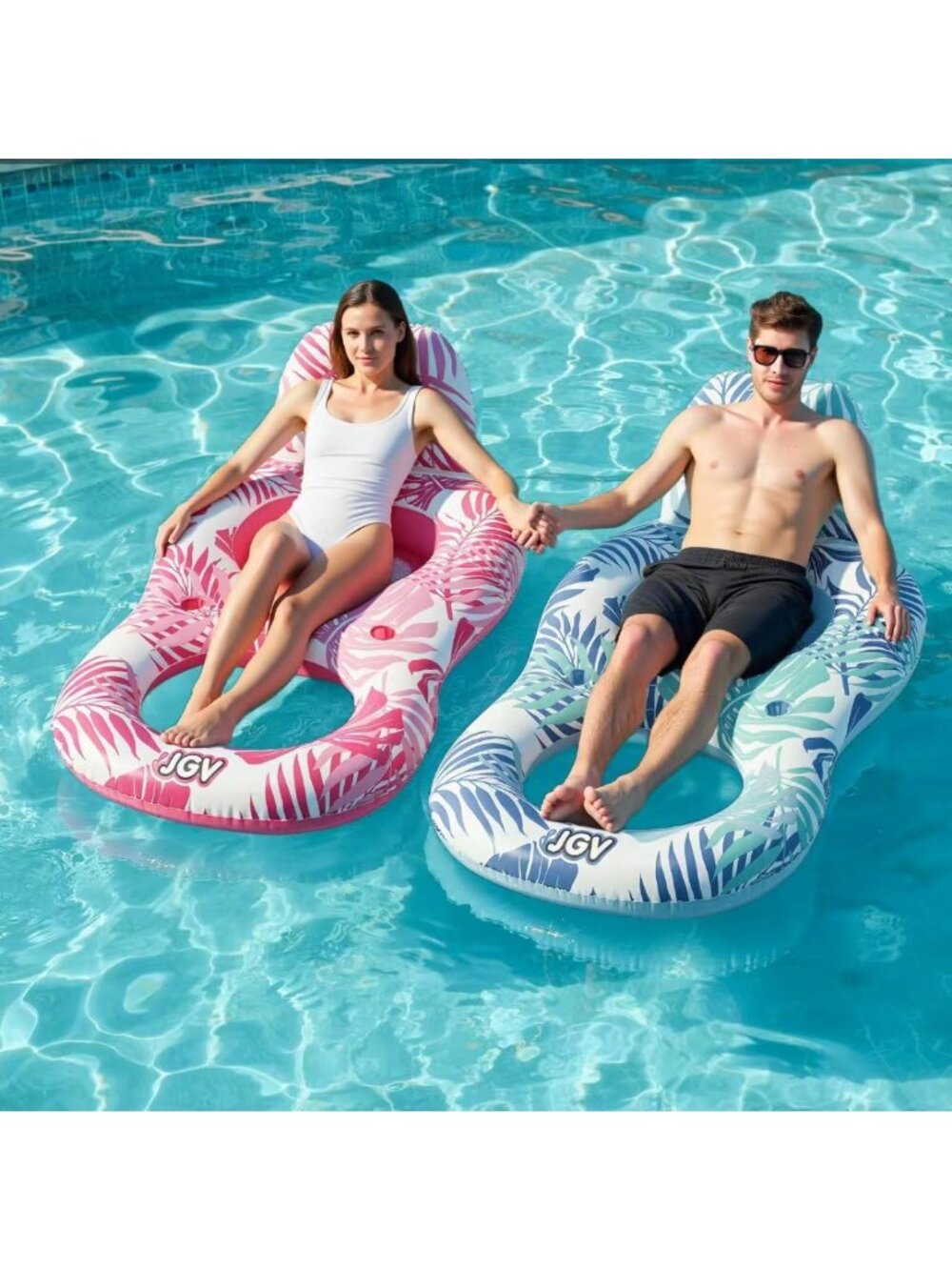 Inflatable Adult Pool Float Chair with Drink Holder - Perfect for Beach & Lake